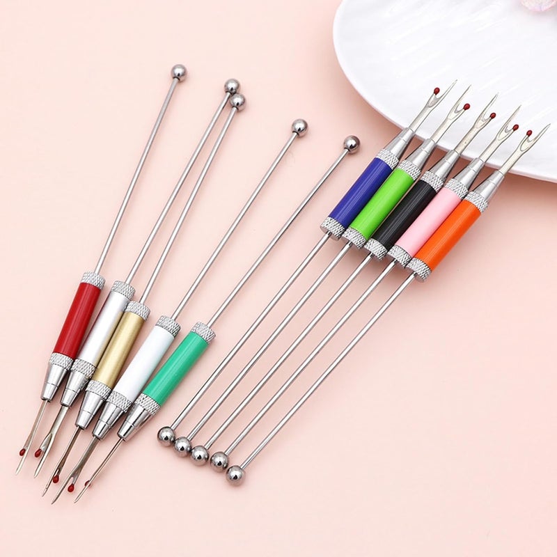 Frinnovan 10 Packs Beadable Thread Cutter Seam Rippers for Sewing Metal Embroidery Removal Tool Beaded Tag Remover for DIY Craft (Pink) - Image 4